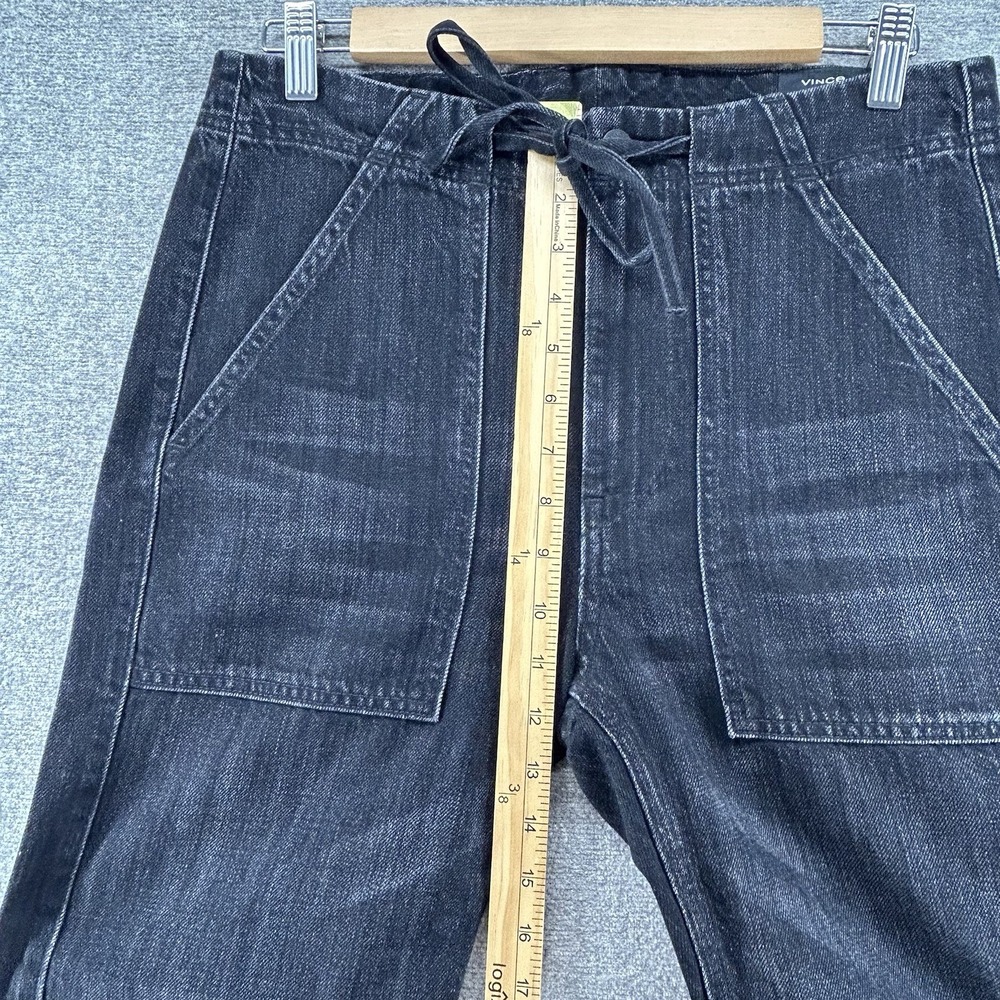 Vince Cropped Jeans Women Size 25 Black Denim 100% Cotton Casual Made USA - Picture 5 of 9